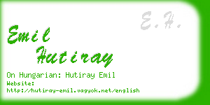 emil hutiray business card